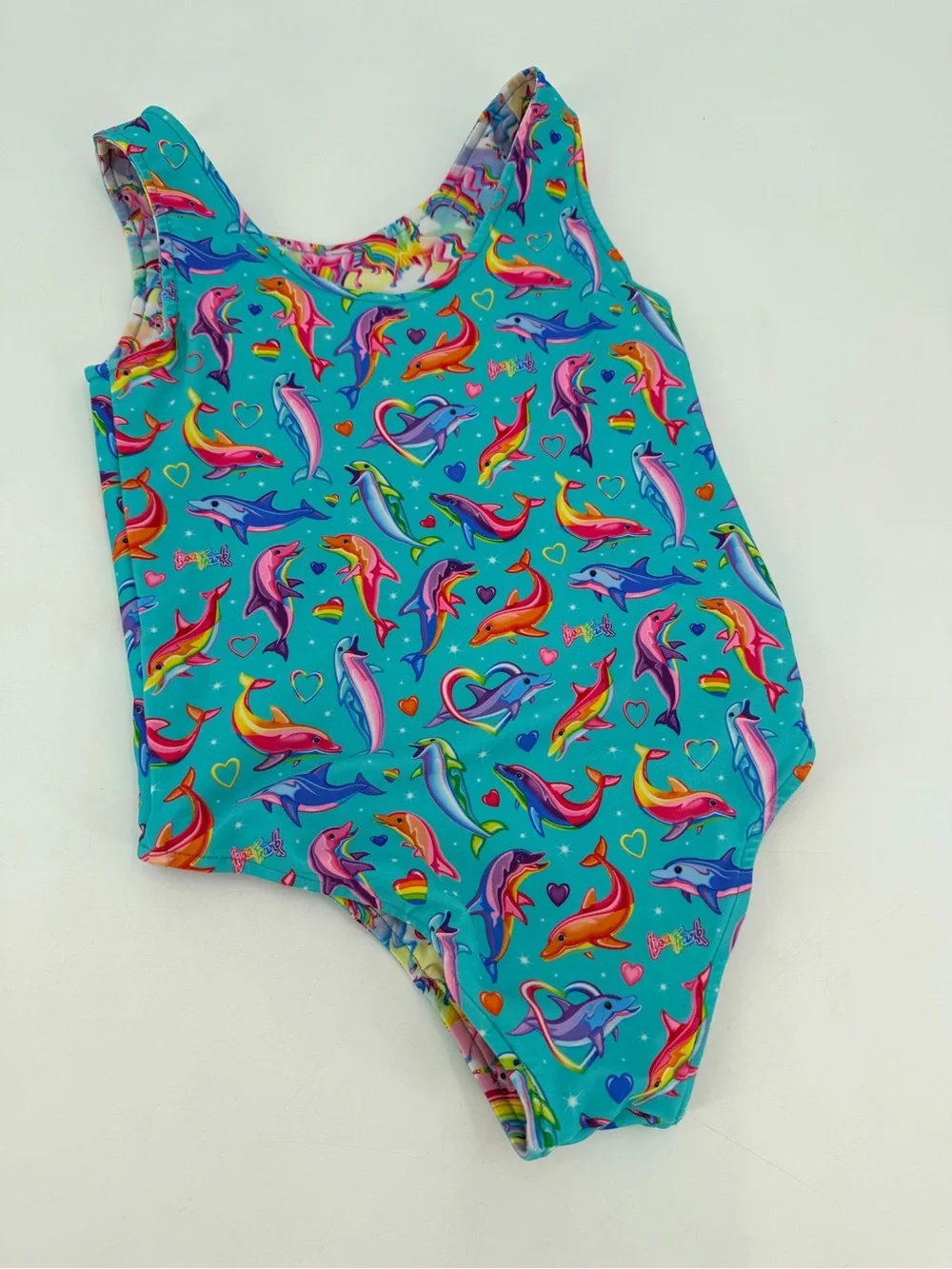Posh Peanut X Lisa Frank Reversible Dolphin Markie Unicorn Swimsuit Swim Kids 8